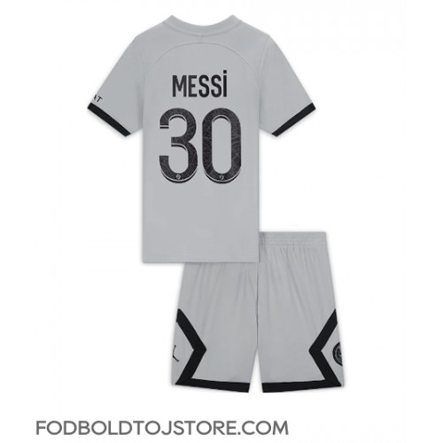 Paris Saint-Germain Lionel Messi #30 Udebanesæt Børn 2022-23 Kortærmet (+ Korte bukser)